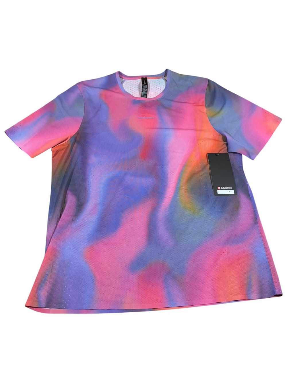 NWT Lululemon Fast and Free Short Sleeve Shirt (Speed Glow Multi) Size XL
